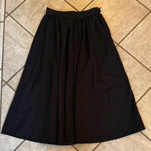 Caron Callahan Black A-Line Skirt